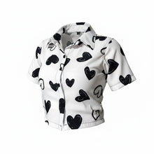 Cargar imagen en el visor de la galería, Blusa Corazón Negro | Chic & Love