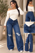 Cargar imagen en el visor de la galería, Jeans Oli.VY Yatana | Wide Leg Stretch Premium Azul Oscuro