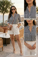 Cargar imagen en el visor de la galería, Blusa Rayada Resort