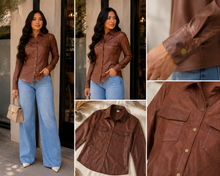 Cargar imagen en el visor de la galería, Camisa Leather Vinipiel Texas