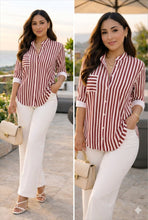 Cargar imagen en el visor de la galería, Blusa Rayada Resort
