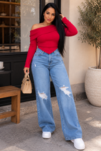 Cargar imagen en el visor de la galería, Jeans Oli.VY Monica | Wide Leg Stretch Tiro Alto Premium