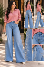 Cargar imagen en el visor de la galería, Jeans Estelar | Wide Leg Stretch Premium