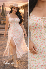 Cargar imagen en el visor de la galería, Vestido Zoe Floral Western Chic 🌸🤍
