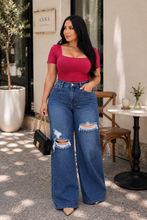 Cargar imagen en el visor de la galería, Jeans Samara Curvas | Wide Leg Premium
