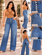 Jeans Botón | Wide Leg Premium